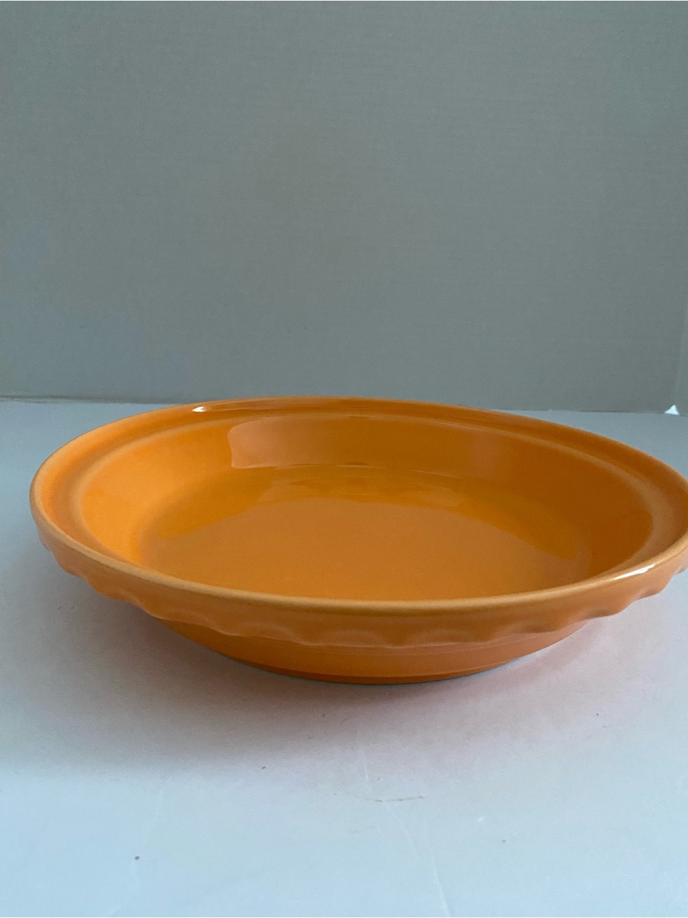 Fiesta - Tangerine Orange Deep Dish Pie Baker Plate Pan Dish Homer Laughlin HLC